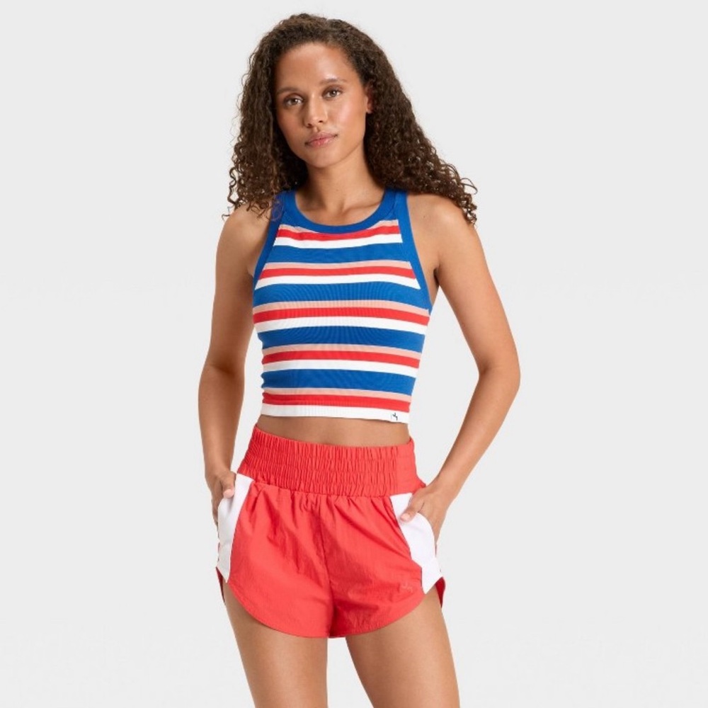 Striped Blue Sleeveless Top